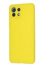 Uray store Xiaomi Mİ 11 Lite Kılıf Nano içi Kadife Silikon - Sarı - Görsel 3