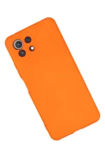 Uray store Xiaomi Mİ 11 Lite Kılıf Nano içi Kadife Silikon - Turuncu - Görsel 2
