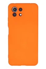 Uray store Xiaomi Mİ 11 Lite Kılıf Nano içi Kadife Silikon - Turuncu