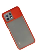 Uray store Xiaomi Mİ 11 Lite Kılıf Palm Buzlu Kamera Sürgülü Silikon - Kırmızı - Görsel 2