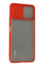 Uray store Xiaomi Mİ 11 Lite Kılıf Palm Buzlu Kamera Sürgülü Silikon - Kırmızı - Görsel 3
