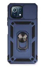Uray store Xiaomi Mİ 11 Lite Kılıf Pars Lens Yüzüklü Silikon - Lacivert