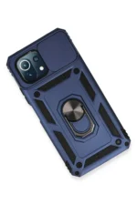 Uray store Xiaomi Mİ 11 Lite Kılıf Pars Lens Yüzüklü Silikon - Lacivert - Görsel 3