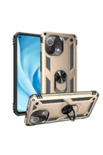 Uray store Xiaomi Mİ 11 Lite Kılıf Sofya Yüzüklü Silikon Kapak - Gold - Görsel 2