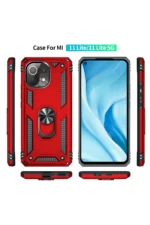 Uray store Xiaomi Mİ 11 Lite Kılıf Sofya Yüzüklü Silikon Kapak - Kırmızı - Görsel 3