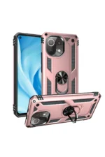 Uray store Xiaomi Mİ 11 Lite Kılıf Sofya Yüzüklü Silikon Kapak - Rose - Görsel 2
