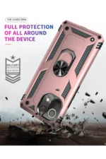 Uray store Xiaomi Mİ 11 Lite Kılıf Sofya Yüzüklü Silikon Kapak - Rose - Görsel 4