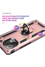 Uray store Xiaomi Mİ 11 Lite Kılıf Sofya Yüzüklü Silikon Kapak - Rose - Görsel 5