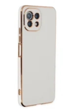 Uray store Xiaomi Mİ 11 Lite Kılıf Volet Silikon - Beyaz