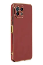 Uray store Xiaomi Mİ 11 Lite Kılıf Volet Silikon - Kırmızı