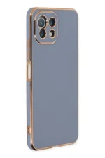 Uray store Xiaomi Mİ 11 Lite Kılıf Volet Silikon - Mavi