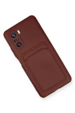 Uray store Xiaomi Poco F3 Kılıf Kelvin Kartvizitli Silikon - Bordo - Görsel 2