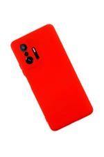Uray store Xiaomi Mi 11T Pro Kılıf Nano içi Kadife Silikon - Kırmızı - Görsel 2