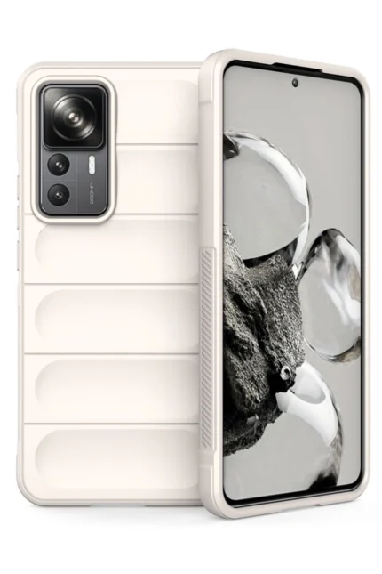 Uray store Xiaomi Mi 12T Pro Kılıf Optimum Silikon - Krem