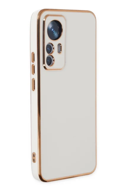 Uray store Xiaomi Mi 12T Pro Kılıf Volet Silikon - Beyaz