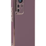 Uray store Xiaomi Mi 12T Pro Kılıf Volet Silikon - Mor