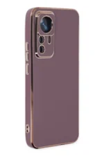 Uray store Xiaomi Mi 12T Pro Kılıf Volet Silikon - Mor