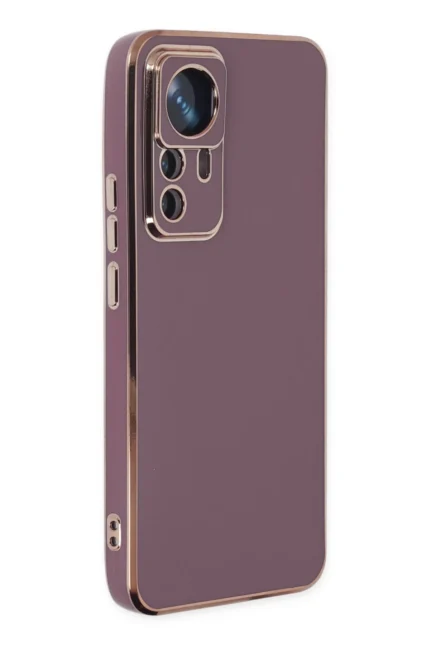 Uray store Xiaomi Mi 12T Pro Kılıf Volet Silikon - Mor