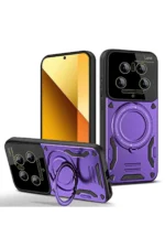 Uray store Xiaomi Mi 14 Ultra Kılıf Joy Lens Standlı Kapak - Mor