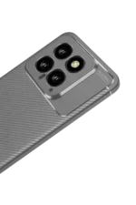 Uray store Xiaomi Mi 14T Kılıf Auto Focus Karbon Kapak - Gri - Görsel 2