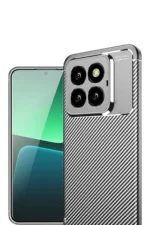 Uray store Xiaomi Mi 14T Pro Kılıf Auto Focus Karbon Kapak - Gri - Görsel 2