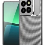 Uray store Xiaomi Mi 14T Pro Kılıf Auto Focus Karbon Kapak - Gri