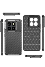 Uray store Xiaomi Mi 14T Pro Kılıf Auto Focus Karbon Kapak - Siyah - Görsel 3