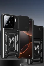 Uray store Xiaomi Mi 15 Pro Kılıf Pars Lens Yüzüklü Silikon - Lacivert - Görsel 2