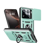 Uray store Xiaomi Mi 15 Pro Kılıf Pars Lens Yüzüklü Silikon - Yeşil