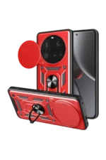 Uray store Xiaomi Mi 15 Ultra Kılıf Pars Lens Yüzüklü Silikon - Kırmızı
