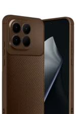 Uray store Xiaomi Mi 15T Auto Focus Karbon Kapak - Kahverengi - Görsel 2
