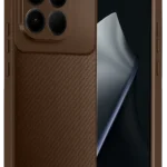 Uray store Xiaomi Mi 15T Auto Focus Karbon Kapak - Kahverengi
