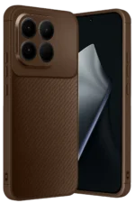 Uray store Xiaomi Mi 15T Auto Focus Karbon Kapak - Kahverengi