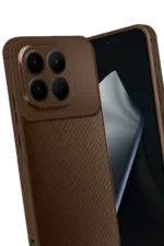 Uray store Xiaomi Mi 15T Auto Focus Karbon Kapak - Kahverengi - Görsel 3