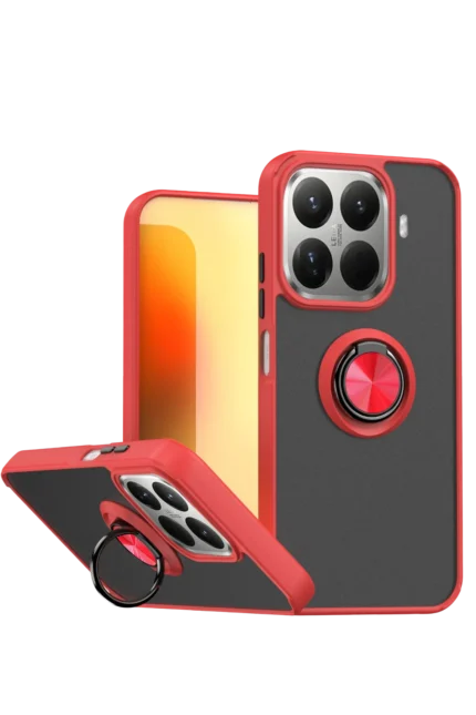 Uray store Xiaomi Mi 15T Pro Montreal Yüzüklü Silikon Kapak - Kırmızı