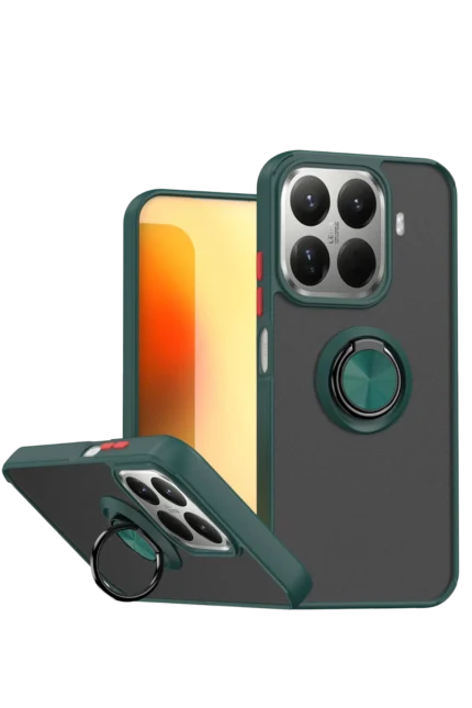 Uray store Xiaomi Mi 15T Pro Montreal Yüzüklü Silikon Kapak - Yeşil