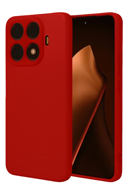 Uray store Xiaomi Mi 15T Pro Nano içi Kadife Silikon - Kırmızı