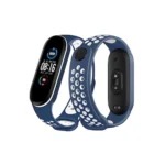 Uray store Xiaomi Mi Band 7 Spor Delikli Kordon - Lacivert-Beyaz