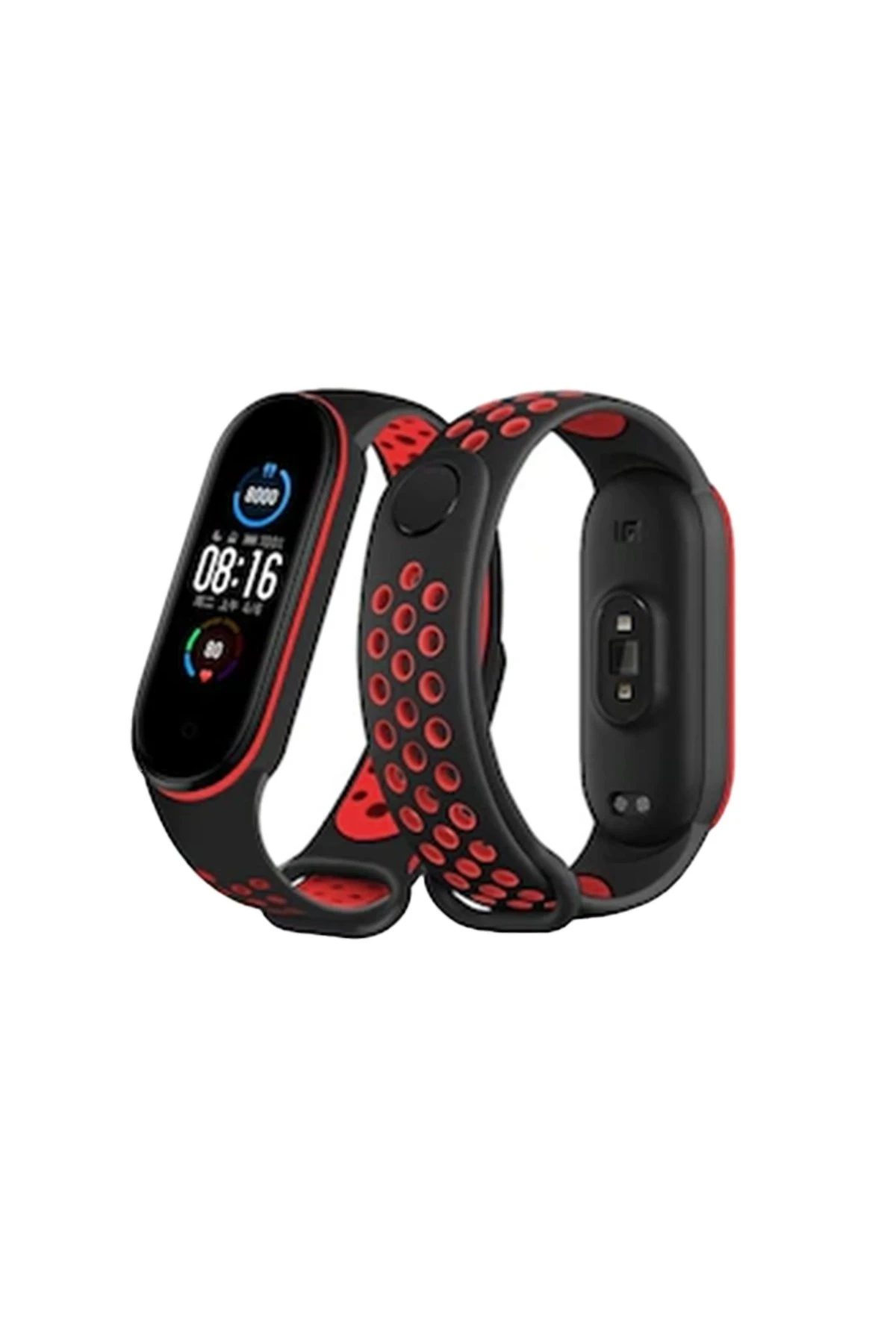 newface-xiaomi-mi-band-7-spor-delikli-kordon-siyah-kirmizi-default Uray store Xiaomi Mi Band 7 Spor Delikli Kordon - Siyah-Kırmızı - Görsel 1