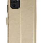 Uray store Xiaomi Mi Note 10 Trend S Plus Kapaklı Kılıf - Gold