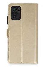 Uray store Xiaomi Mi Note 10 Trend S Plus Kapaklı Kılıf - Gold