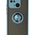 Uray store Xiaomi Poco C40 Kılıf Montreal Yüzüklü Silikon Kapak - Buz Mavi
