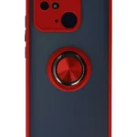 Uray store Xiaomi Poco C40 Kılıf Montreal Yüzüklü Silikon Kapak - Kırmızı