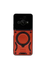 Uray store Xiaomi Poco C61 Kılıf Joy Lens Standlı Kapak - Kırmızı