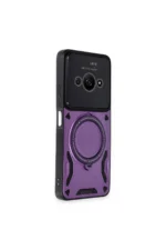 Uray store Xiaomi Poco C61 Kılıf Joy Lens Standlı Kapak - Mor - Görsel 2