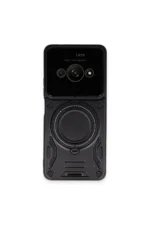 Uray store Xiaomi Poco C61 Kılıf Joy Lens Standlı Kapak - Siyah