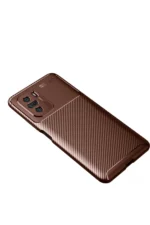 Uray store Xiaomi Poco F3 Kılıf Auto Focus Karbon Kapak - Kahverengi - Görsel 2