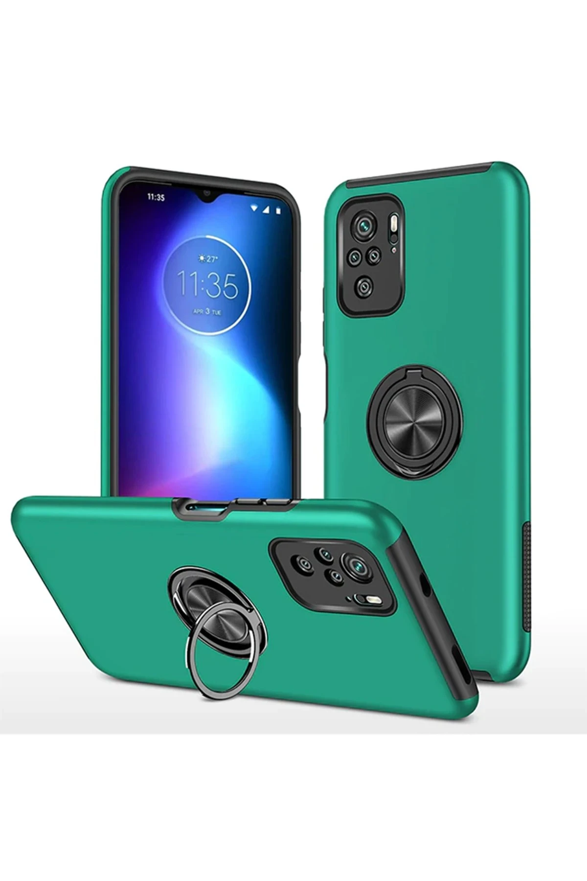 newface-xiaomi-poco-f3-kilif-elit-yuzuklu-kapak-yesil-default Uray store Xiaomi Poco F3 Kılıf Elit Yüzüklü Kapak - Yeşil - Görsel 1