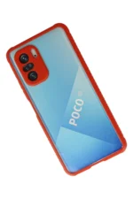 Uray store Xiaomi Poco F3 Kılıf Miami Şeffaf Silikon - Kırmızı - Görsel 2