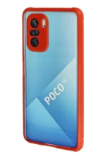 Uray store Xiaomi Poco F3 Kılıf Miami Şeffaf Silikon - Kırmızı - Görsel 3